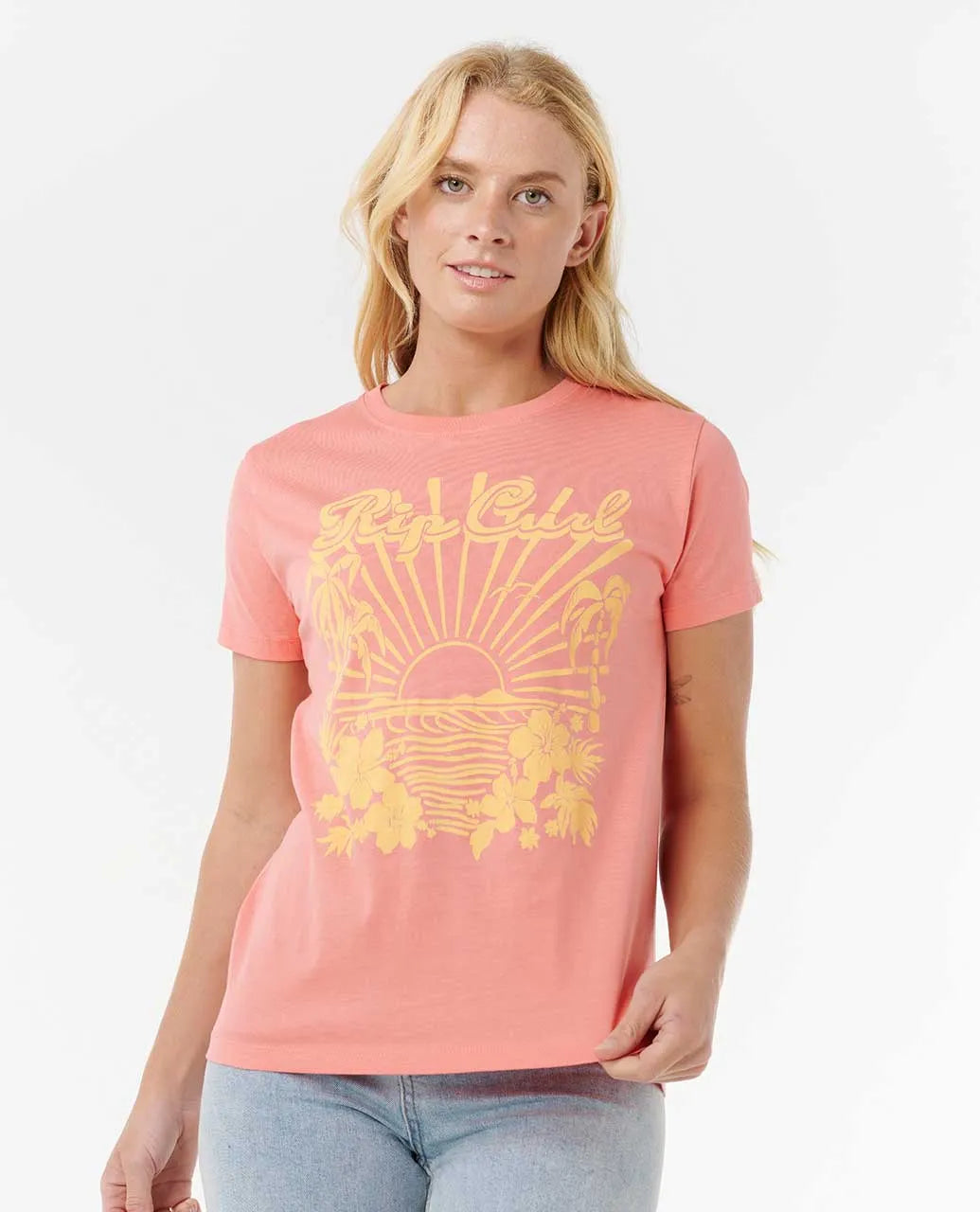 Ripcurl Women’s Keepsakes Standard Tee - Washed Watermelon