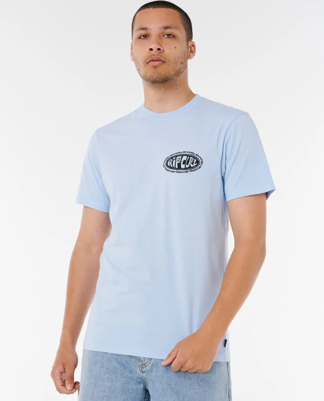 Ripcurl Men’s Raw Energy De Oval Tee - Blue Wind