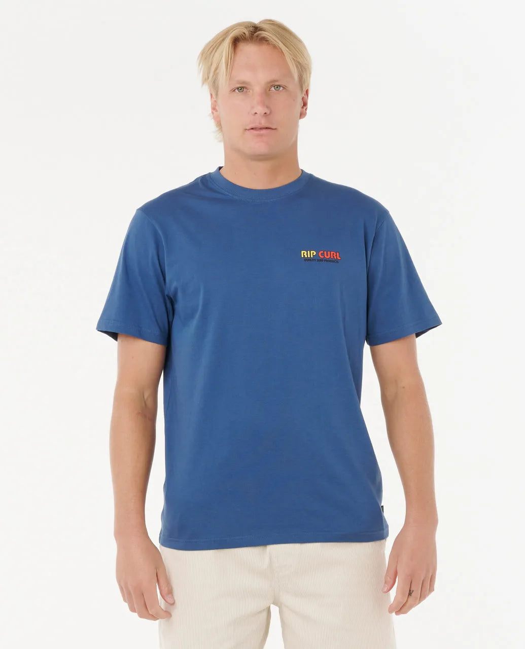 Ripcurl Men’s Surf Revival Lined Up Tee - Light Navy