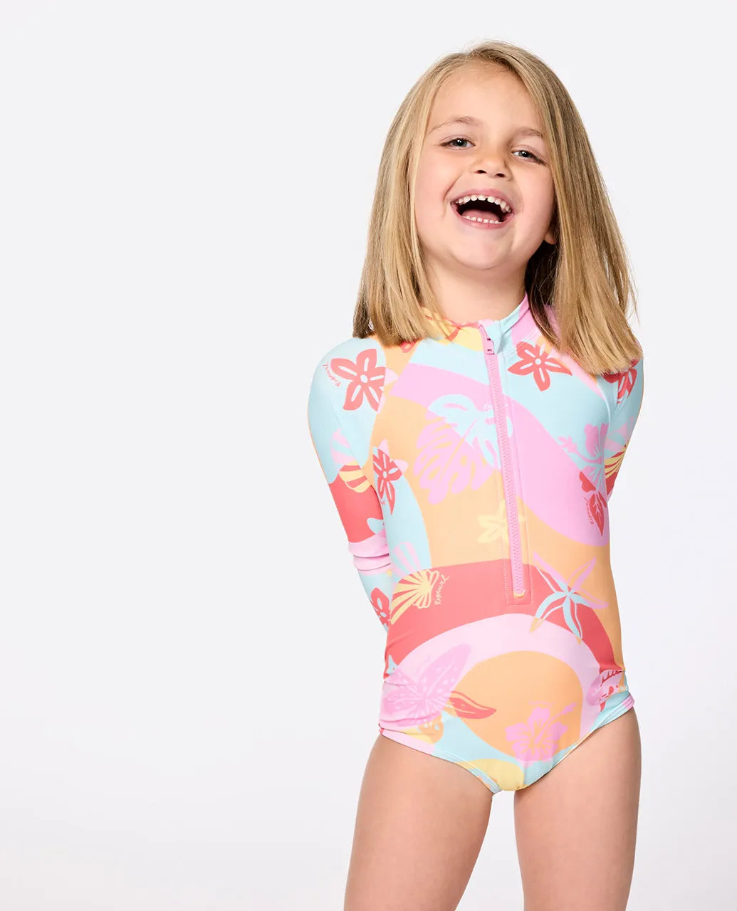 Ripcurl Girls 1-8 Island Days Ls Surfsuit - Multico