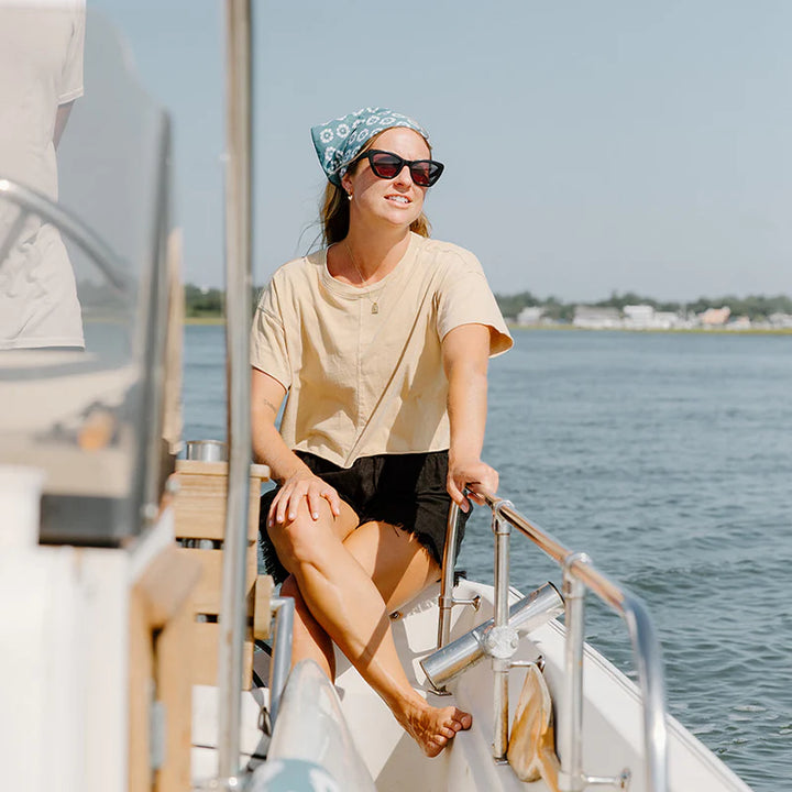 Nomadix Bandana Towel: Fresh Flowers Teal 3