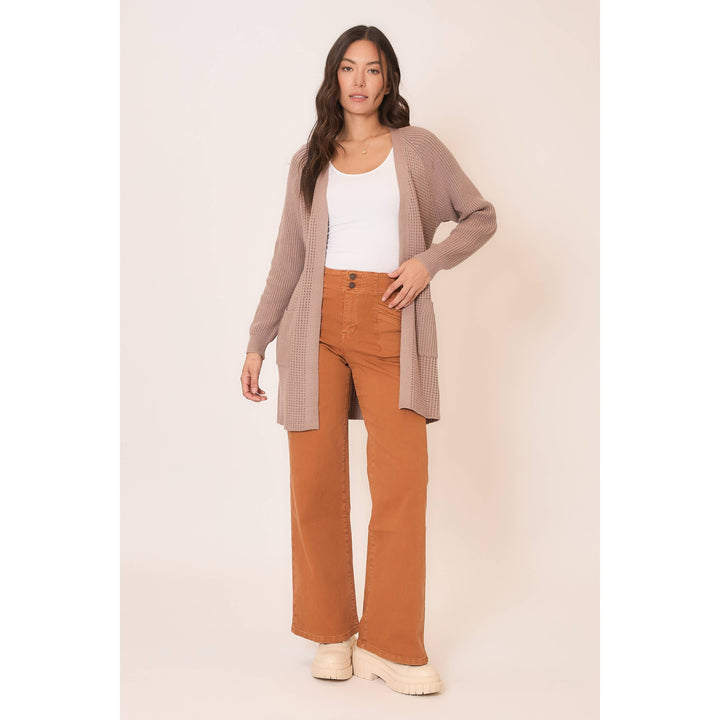 Rib Knit Open Cardigan coco2