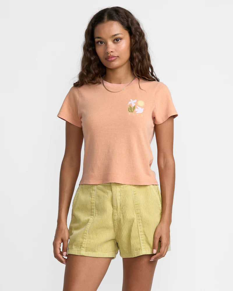 RVCA Women's 411 Tee - Earth Pink