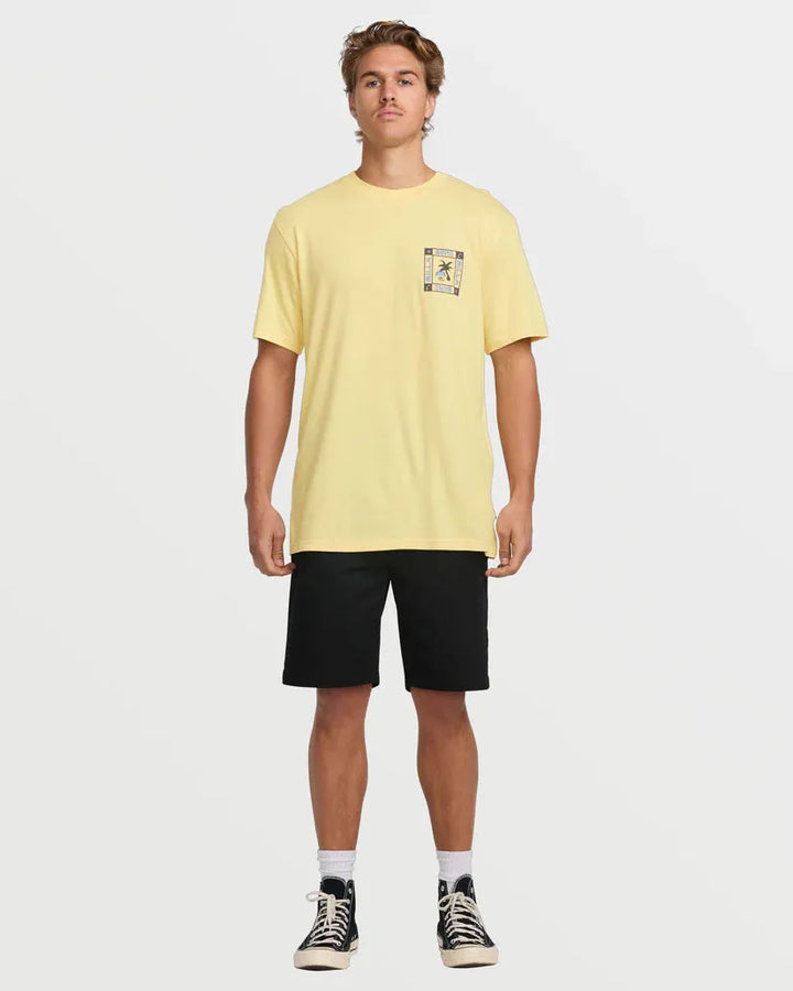 Billabong Men's Window Premium Tee Papaya pic 5 | SoHa Surf Shop
