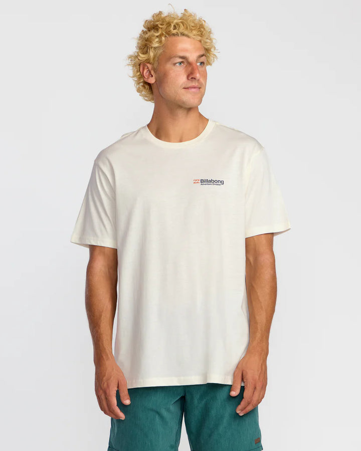 Billabong Men’s Abandon A/Div Tee  Off White 1