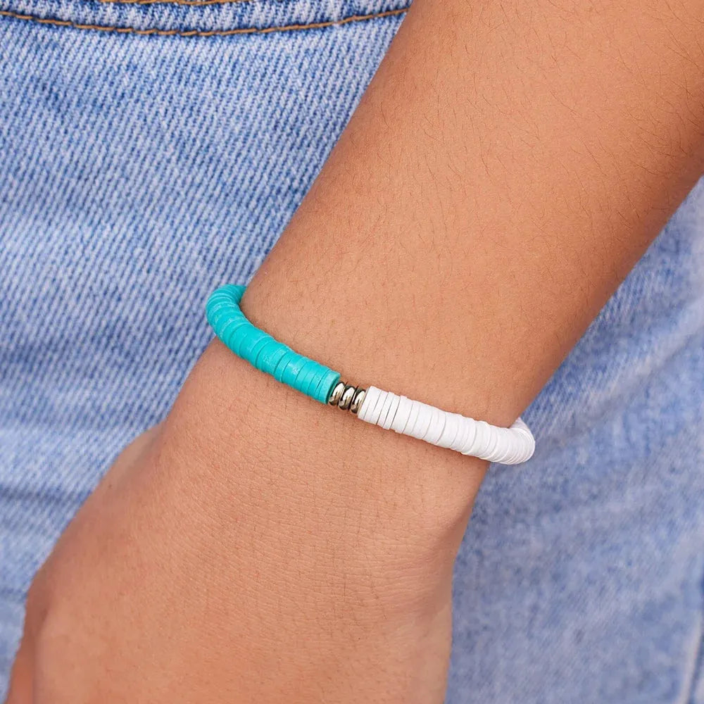 Pura Vida Darling Stretch Bracelet Silver pic 1 | SoHa Surf Shop