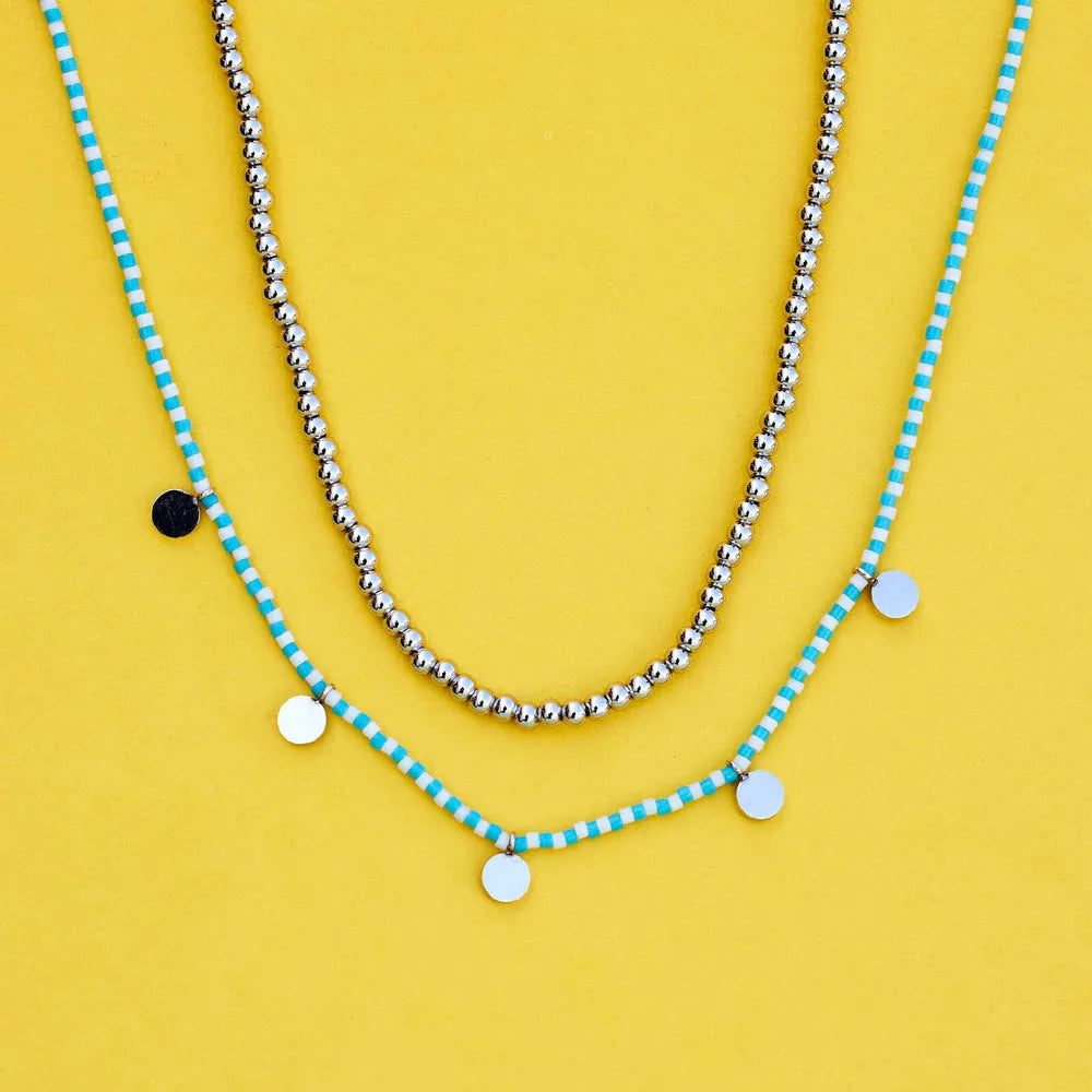 Pura Vida Cabana Necklace Set Silver pic 2 | SoHa Surf Shop