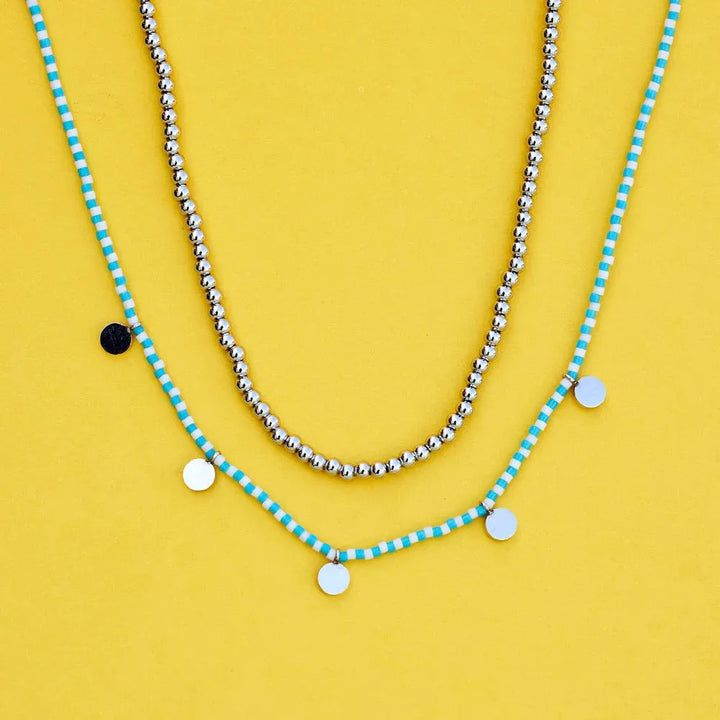 Pura Vida Cabana Necklace Set Silver pic 2 | SoHa Surf Shop