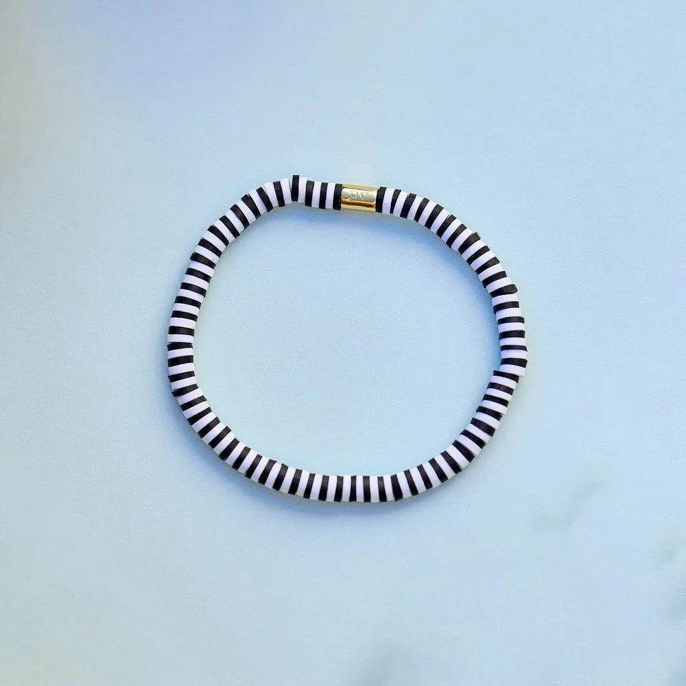 Pura Vida Obsidian Seascape Stretch Bracelet Obsidian pic 3 | SoHa Surf Shop