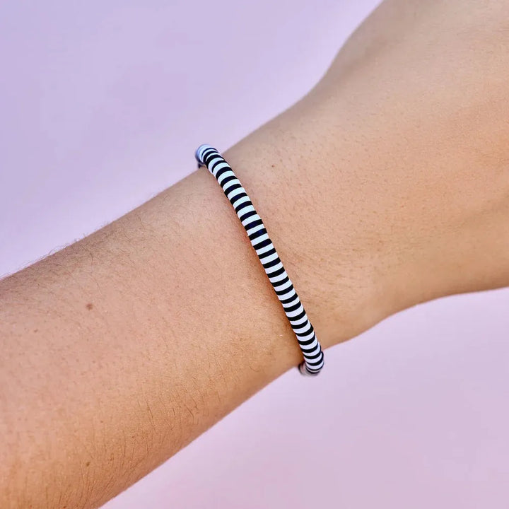 Pura Vida Obsidian Seascape Stretch Bracelet Obsidian pic 1 | SoHa Surf Shop