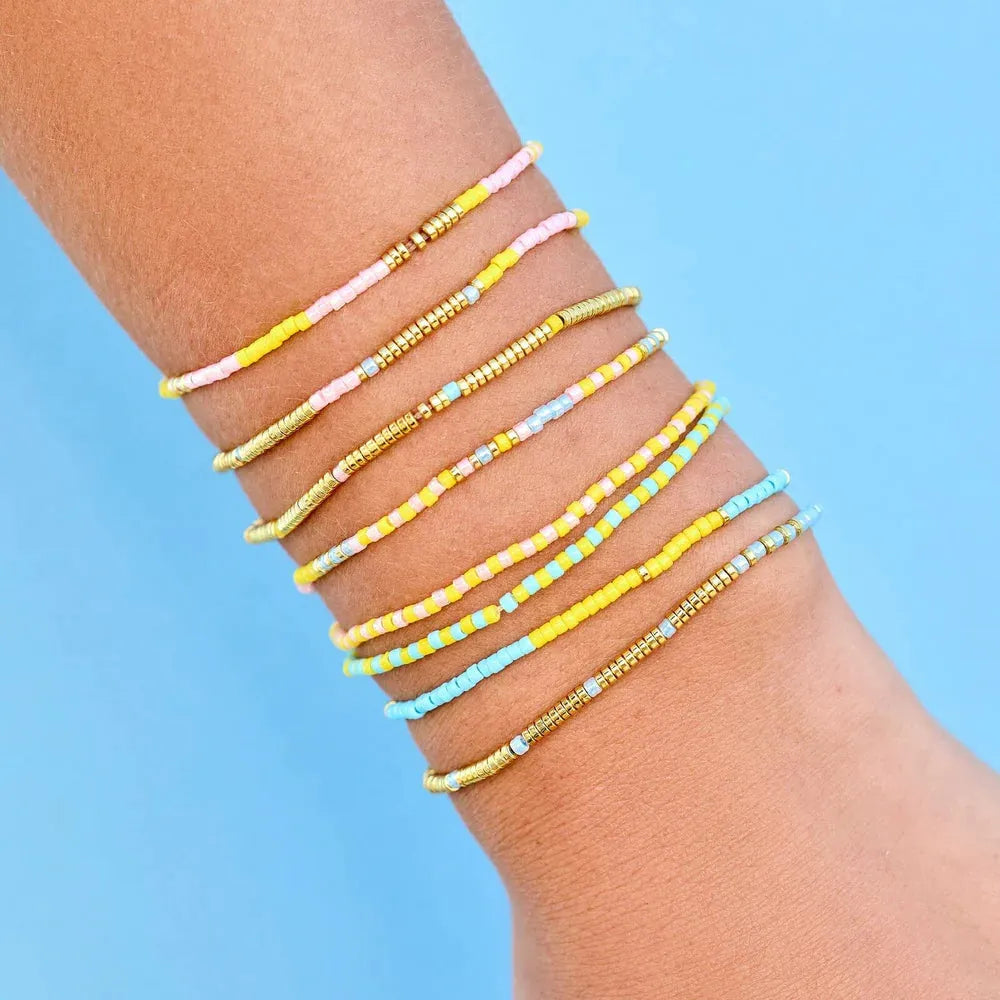 Pura Vida Mixed Bead Sunset Beach Stretch Br Default Title pic 1 | SoHa Surf Shop