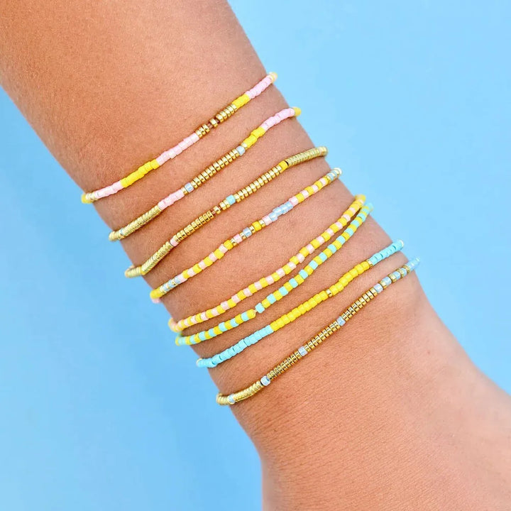 Pura Vida Mixed Bead Sunset Beach Stretch Br Default Title pic 1 | SoHa Surf Shop
