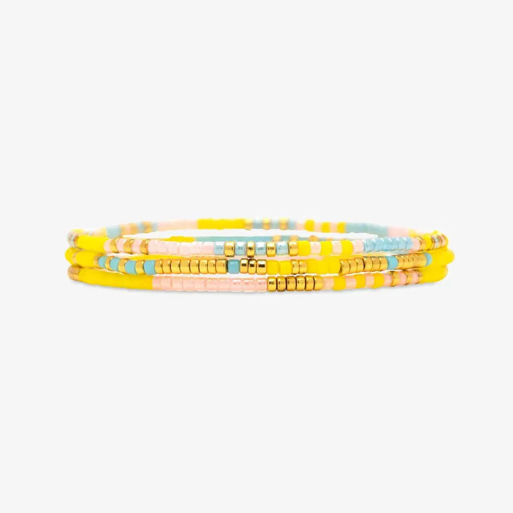 Pura Vida Sunset Beach Stretch Bracelet Set Sunset Beach pic 2 | SoHa Surf Shop