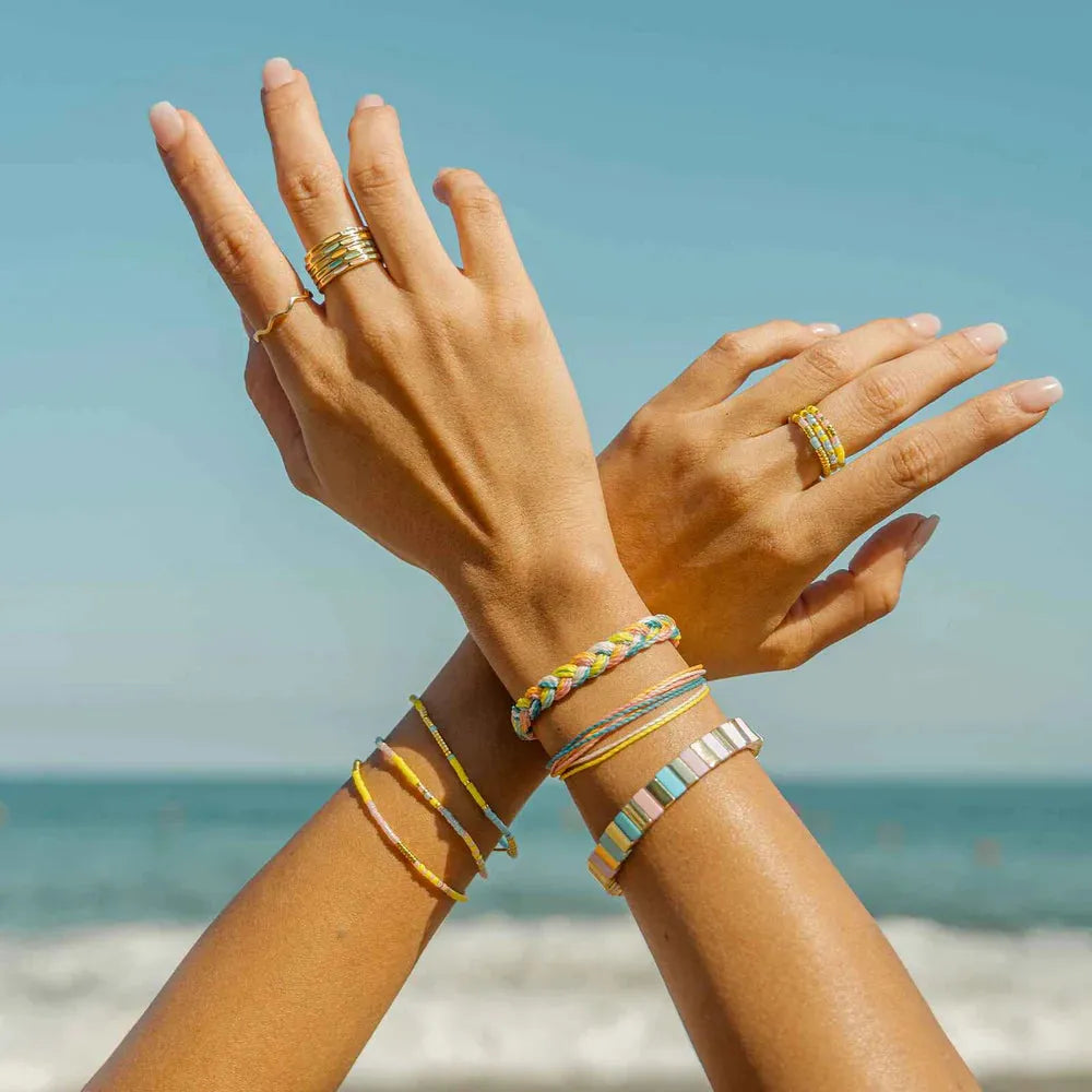 Pura Vida Sunset Beach Stretch Bracelet Set Sunset Beach pic 5 | SoHa Surf Shop