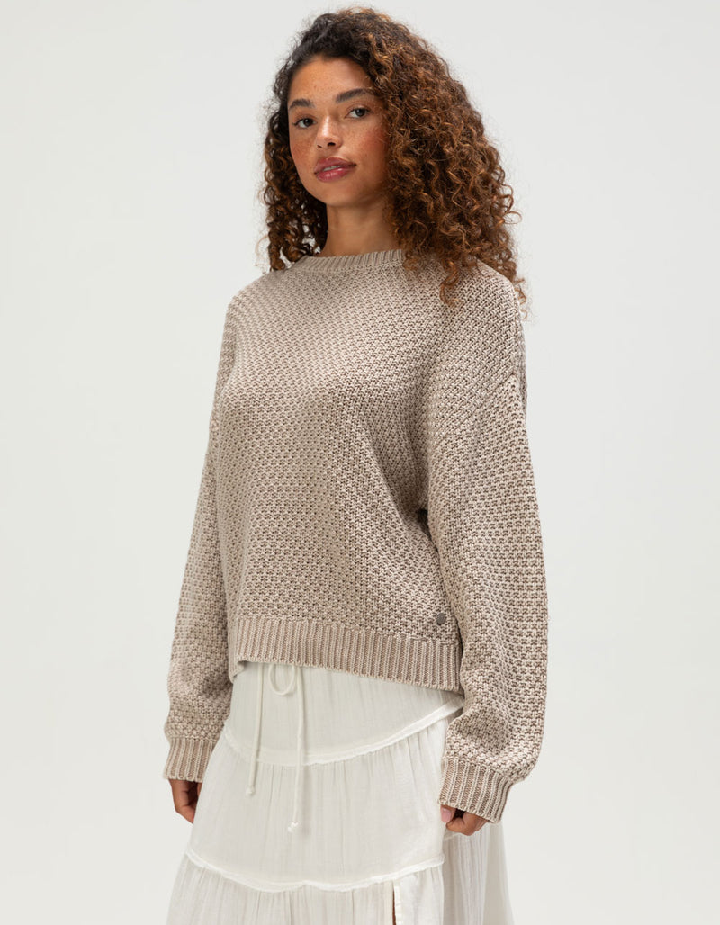 Roxy Women’s Around The Way Sweater - Stone 2