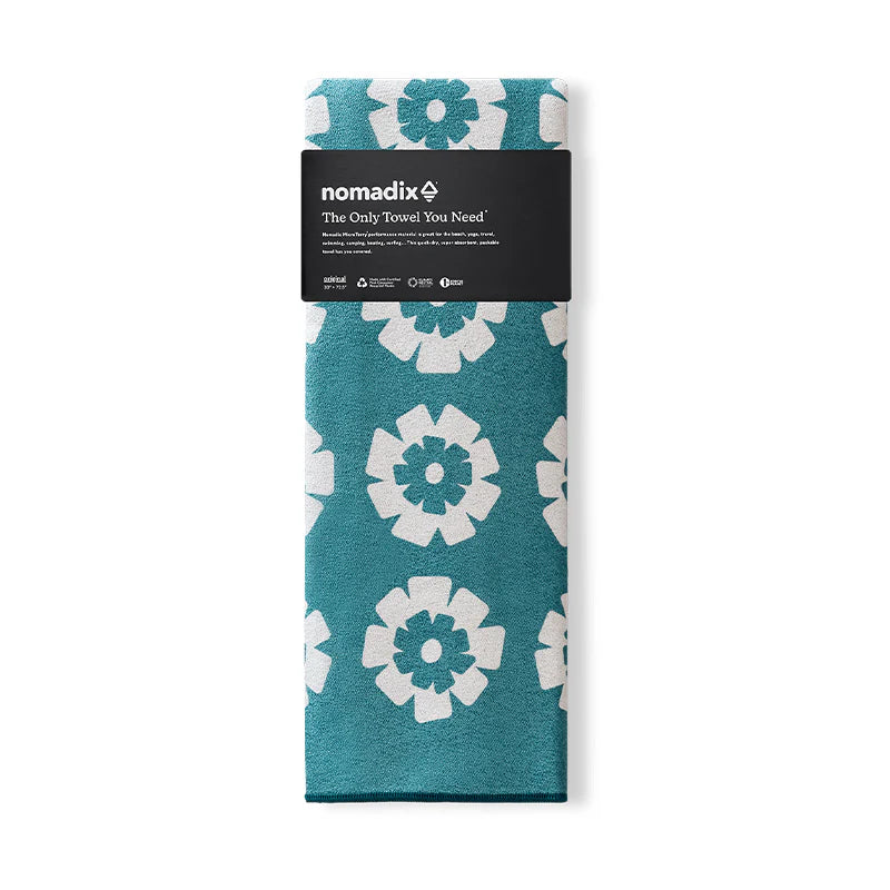 Nomadix Original Towel: Fresh Flowers Teal Ocean 1