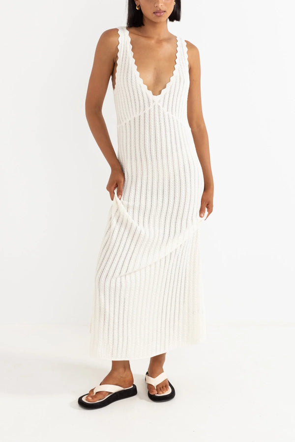 kettyさま Time After Time Scalloped Dress Rhythm Women's Scallop Knit Dress – Fast Shipping