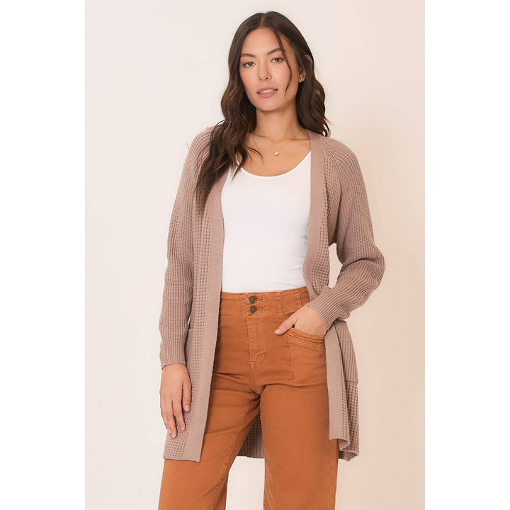 Rib Knit Open Cardigan coco