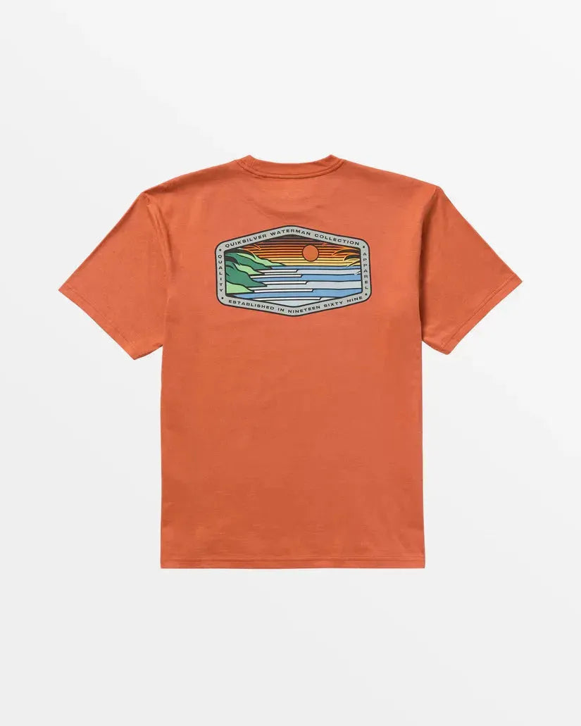 Quiksilver Men's Line Up Tee Mango pic 3 | SoHa Surf Shop