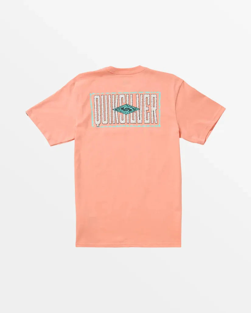 Quiksilver Men's Fossilized Tee Papaya Punch pic 1 | SoHa Surf Shop