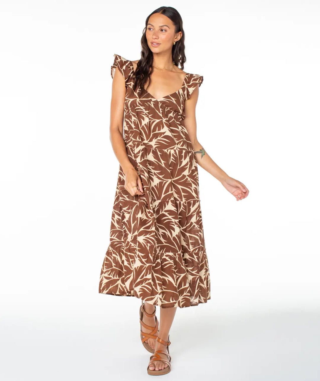 Roxy Palmy Days Midi Dress Parchment