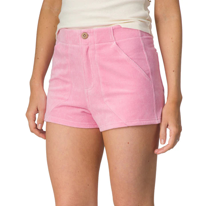 Reef Women's All Day Stretch Corduroy Shorts Pink 1