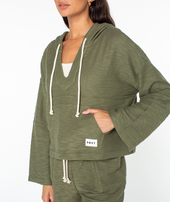 Roxy Women's Rich Coast Solid Sweater olive5