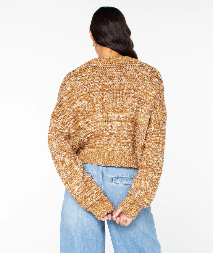 Roxy Women’s Enchanted Sky Crew - Buckthorn Brown/Snow White 1