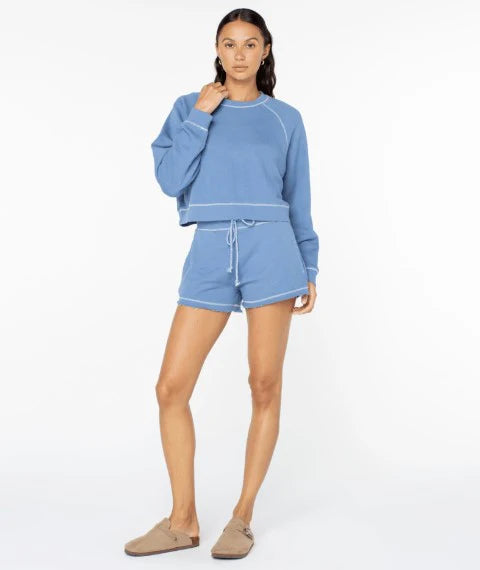 Roxy Women’s Golden Hour Crew - Captains Blue Solid 5