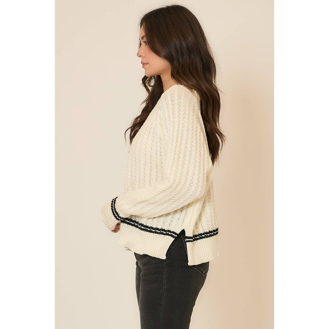 Soft Cable Knit Oversize Sweater1