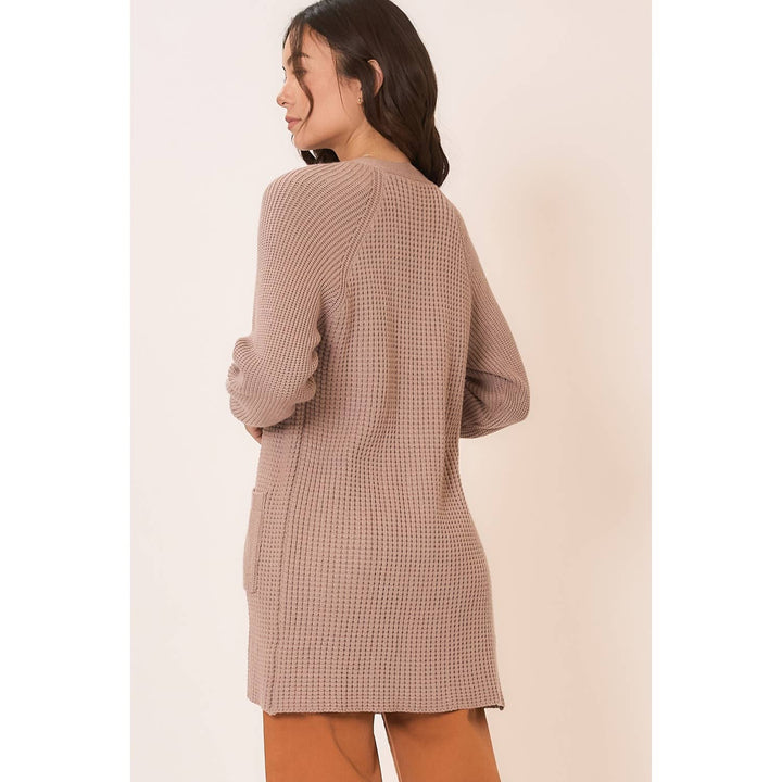 Rib Knit Open Cardigan coco3