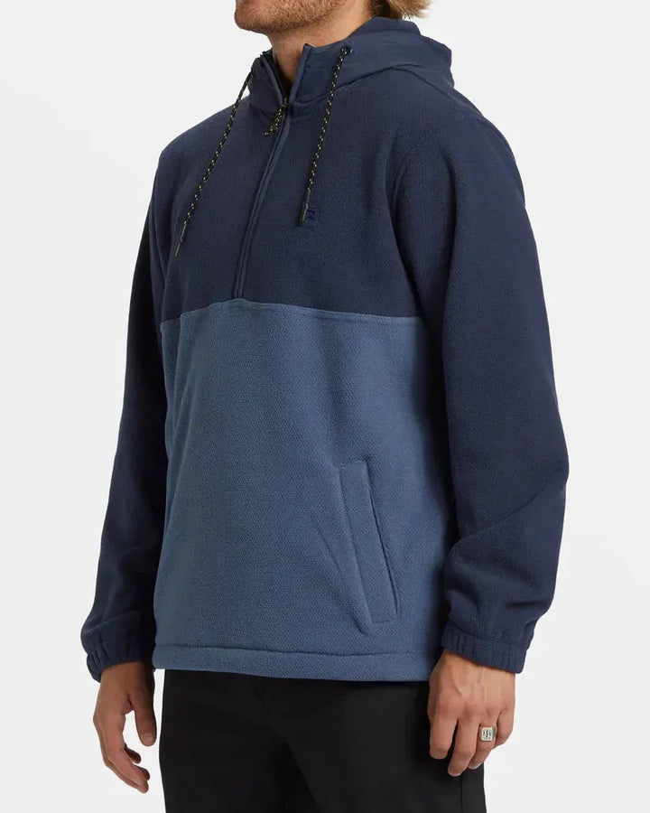 Billabong Men's A/Div Boundary Hooded Half Zip Pullover Dusty Navy pic 3 | SoHa Surf Shop