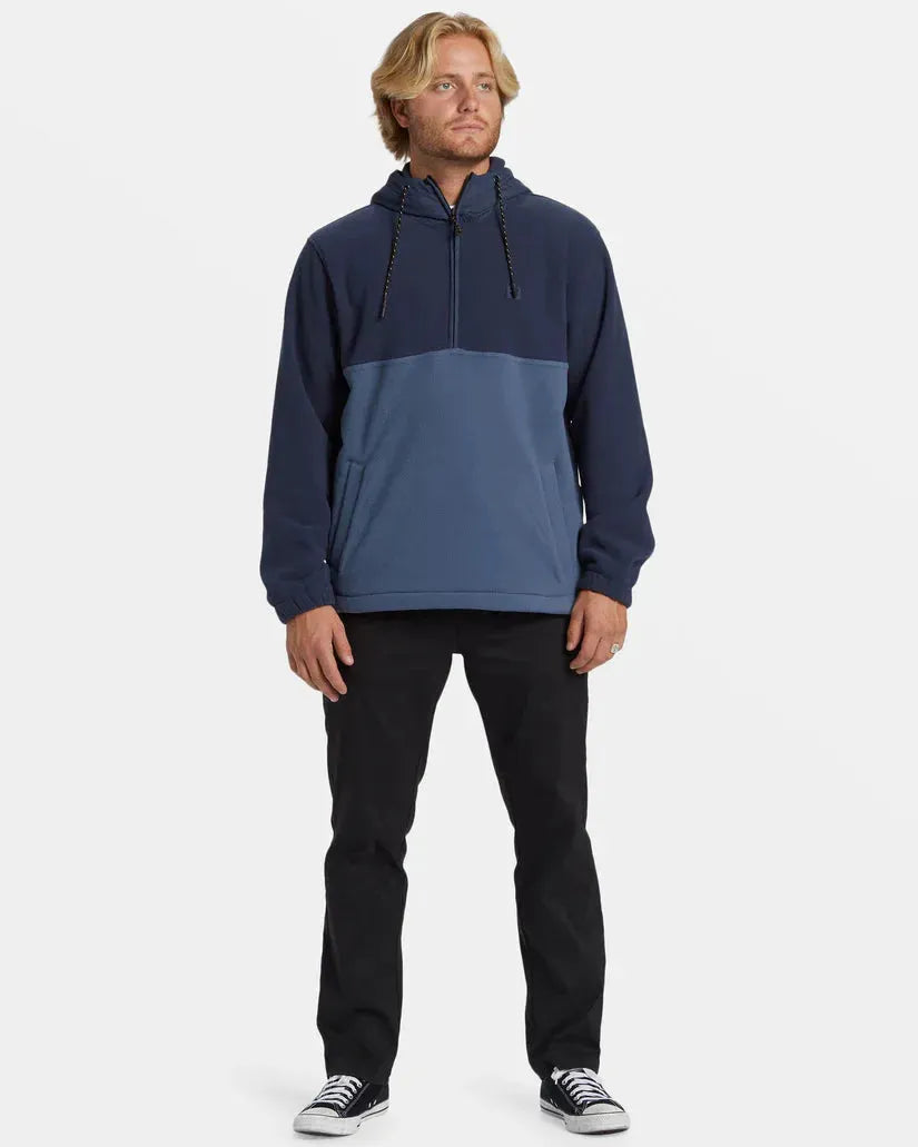 Billabong Men's A/Div Boundary Hooded Half Zip Pullover Dusty Navy pic 4 | SoHa Surf Shop