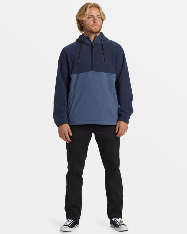 Billabong Men's A/Div Boundary Hooded Half Zip Pullover Dusty Navy pic 4 | SoHa Surf Shop