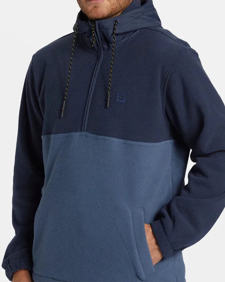 Billabong Men's A/Div Boundary Hooded Half Zip Pullover Dusty Navy pic 5 | SoHa Surf Shop
