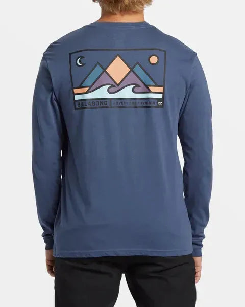 Billabong Men's A/Div Range Long Sleeve Slate Blue pic 2 | SoHa Surf Shop