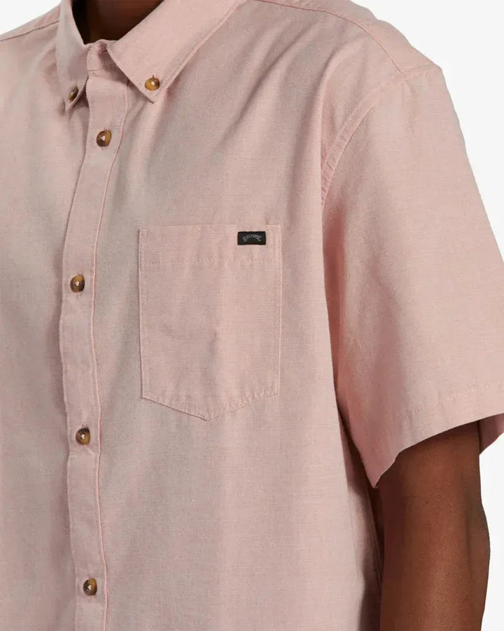 Billabong Men's All Day Button Shirt Dusty Pink pic 10 | SoHa Surf Shop
