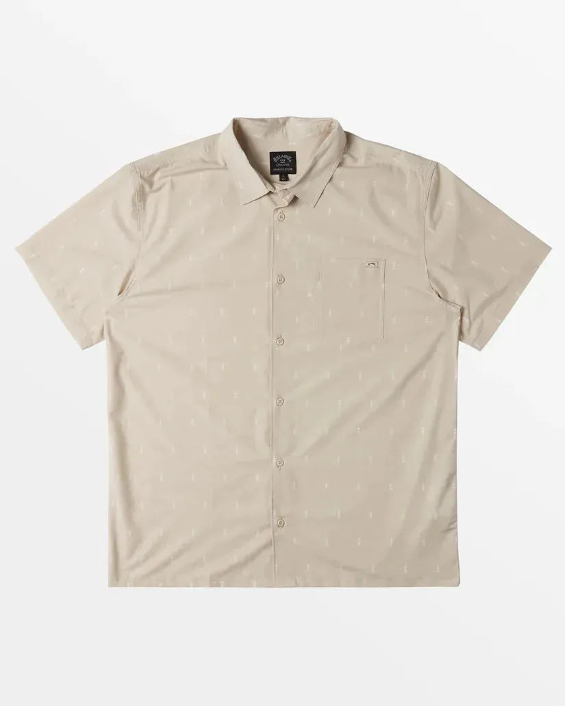 Billabong Men's Surftrek Button Up Shirt Cream pic 1 | SoHa Surf Shop
