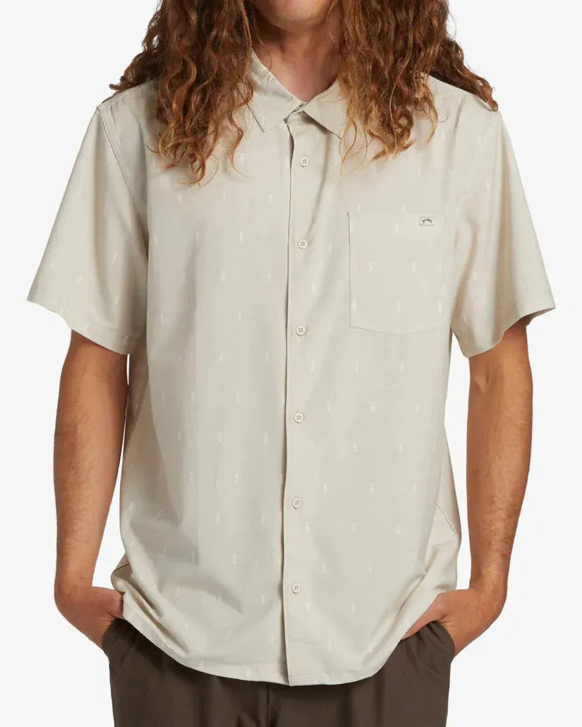 Billabong Men's Surftrek Button Up Shirt Cream pic 3 | SoHa Surf Shop