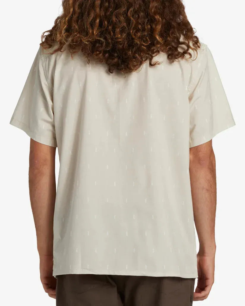 Billabong Men's Surftrek Button Up Shirt Cream pic 5 | SoHa Surf Shop