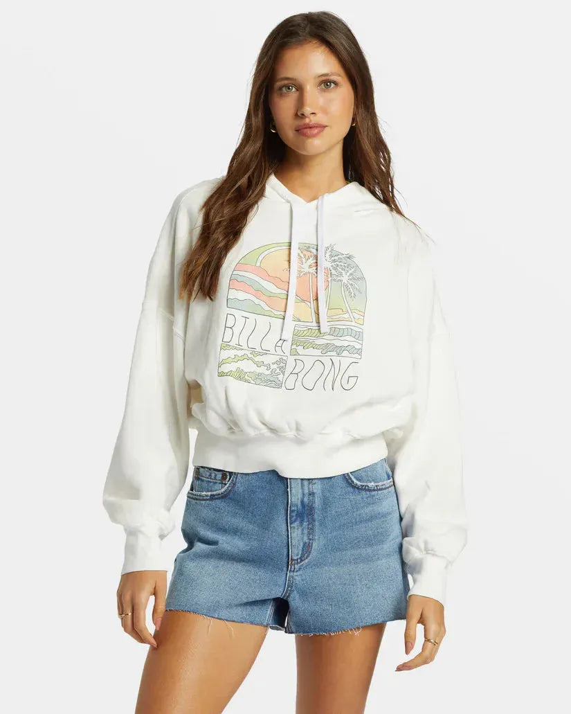 Billabong Women's All Time Fleece Pullover Salt Crystal pic 1 | SoHa Surf Shop