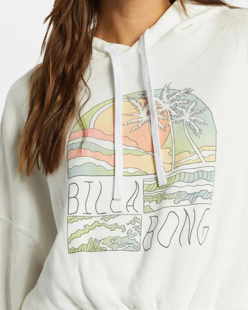 Billabong Women's All Time Fleece Pullover Salt Crystal pic 2 | SoHa Surf Shop