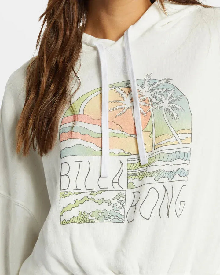 Billabong Women's All Time Fleece Pullover Salt Crystal pic 2 | SoHa Surf Shop