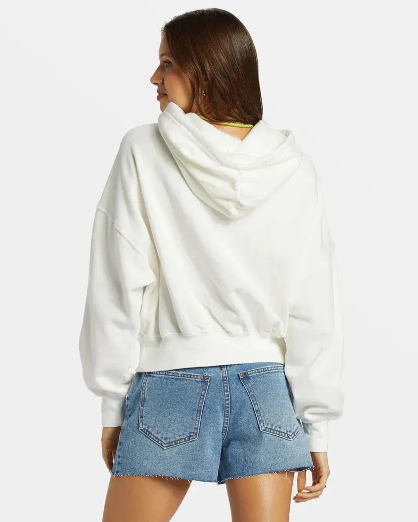 Billabong Women's All Time Fleece Pullover Salt Crystal pic 3 | SoHa Surf Shop