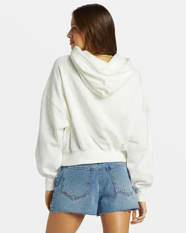 Billabong Women's All Time Fleece Pullover Salt Crystal pic 3 | SoHa Surf Shop