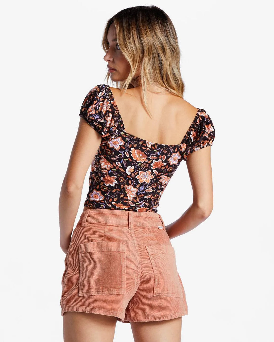 Billabong Women's Love Me More Puff Sleeve Black Pebble pic 3 | SoHa Surf Shop