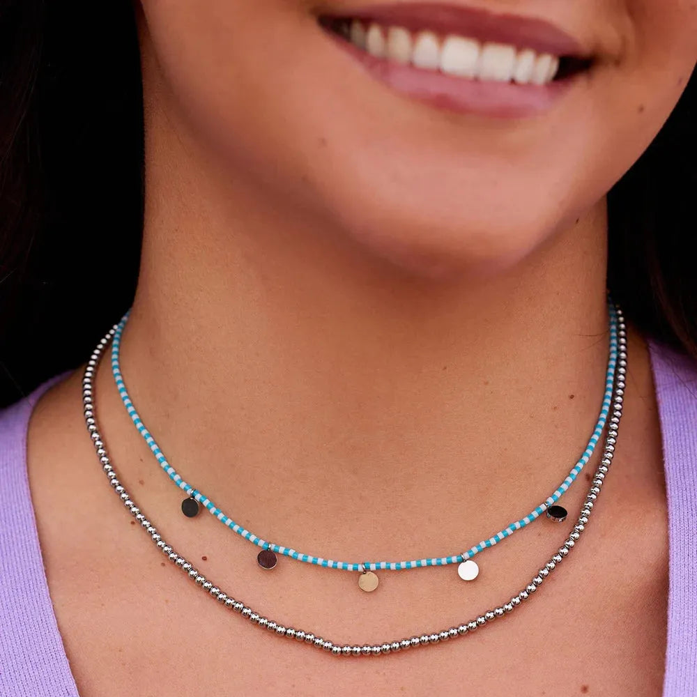 Pura Vida Cabana Necklace Set Silver pic 1 | SoHa Surf Shop