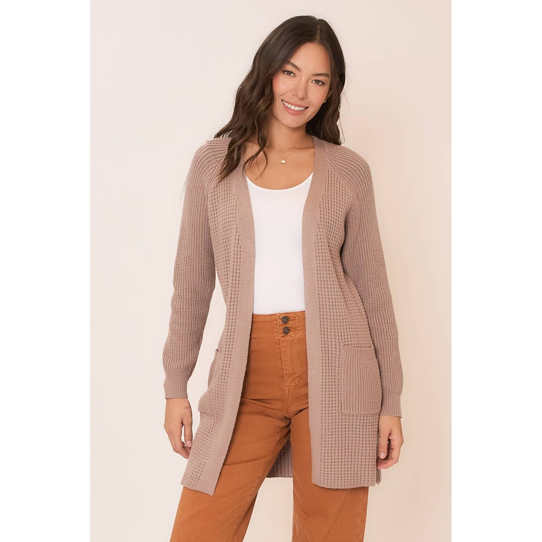 Rib Knit Open Cardigan coco4