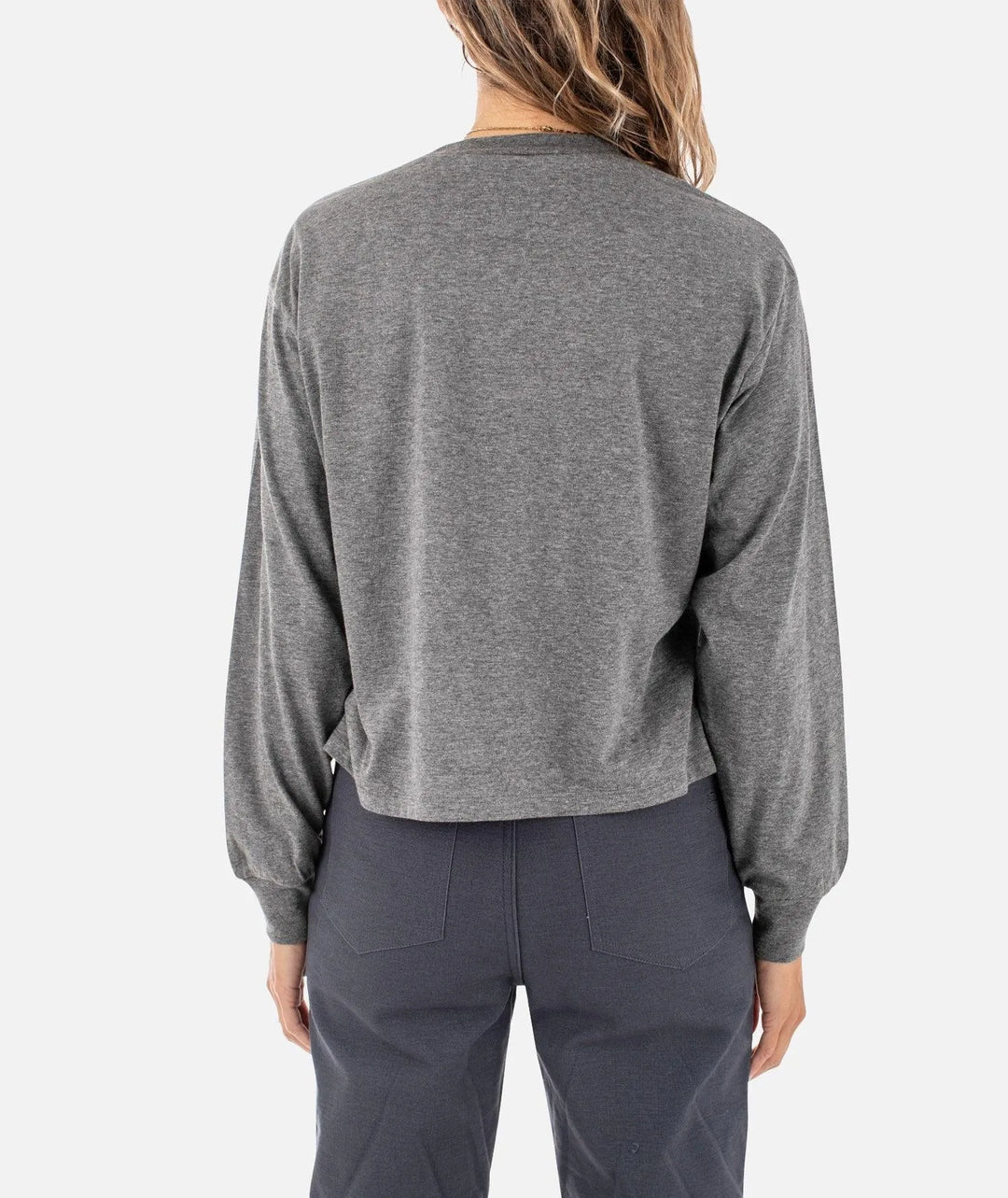 Jetty Women's Good Natural Long Sleeve Tshirt Grey pic 2 | SoHa Surf Shop