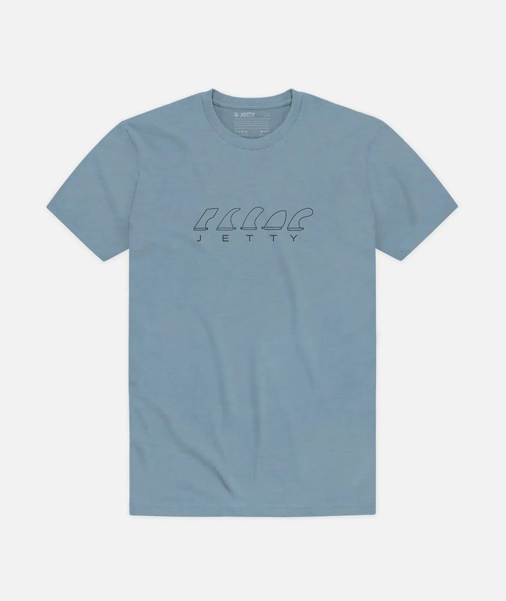 Jetty Men's Fins Tee Fog pic 2 | SoHa Surf Shop